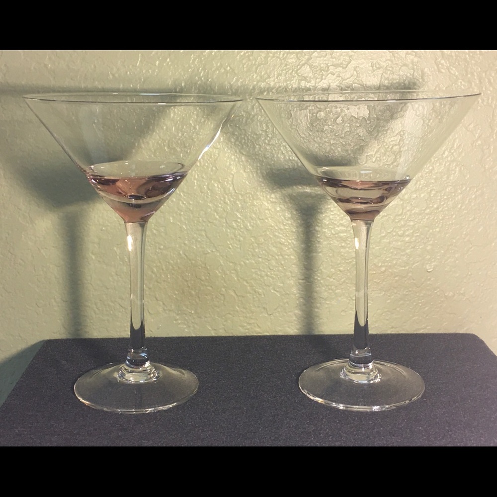 Pair Of Pink Martini Glasses